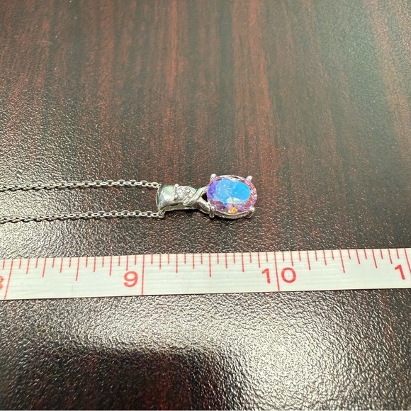 Avon Sterling Silver Sunset CZ Necklace NIB vintage 2004 - Picture 4 of 9